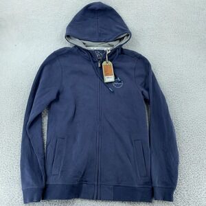 FatFace‎ Full Zip Hoodie Mens Small Kinsale Blue Land & Sea Graphic Sweatshirt